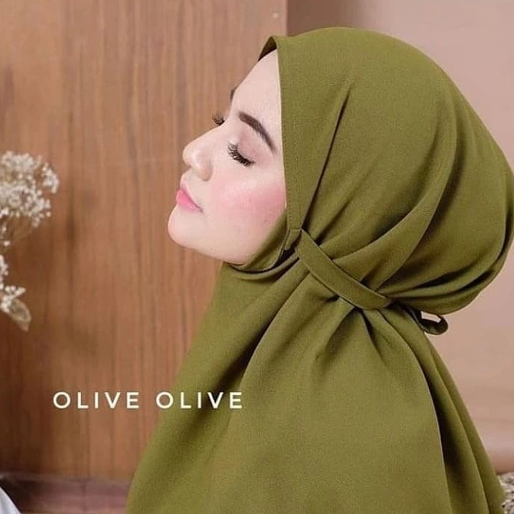 Baju Gamis Wanita Warna Putih Polos Set Hijab Syari Muslim - Image 2